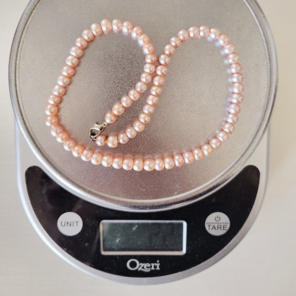 Freshwater Pink Pearl Strand Necklace - 16" - Picture 6 of 6